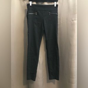 Bar III stretch skinny trousers silver zipper detail size medium